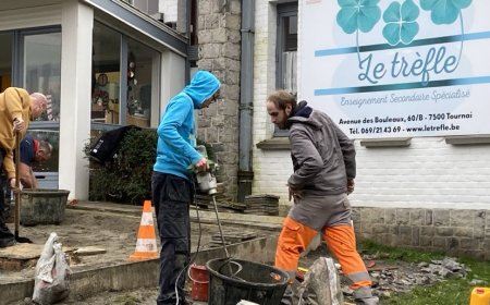 Les élèves de Templeuve au boulot pour le Vert Bocage